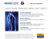 Tablet Screenshot of precisionspineinc.com